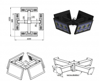 Wieszak 4 x LCD 24 CALE