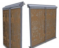 Okiennice przesuwne z wypełnieniem z siatki cięto-ciągnionej lub blachy perforowanej