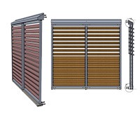 Okiennice przesuwne z żaluzjami ruchomymi i stałymi