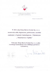 SZPITAL GINEKOLOGICZNO-POLOŻNICZY MALARKIEWICZ I SPÓŁKA